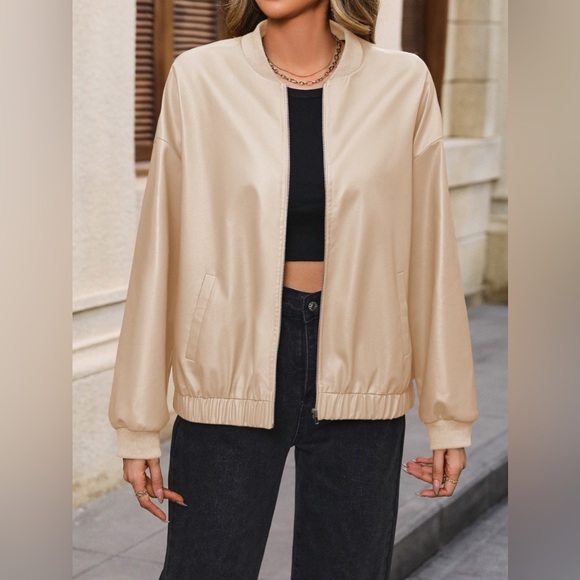 Zip Up Baseball Collar Dropped Shoulder Jacket - Picture 1 of 12